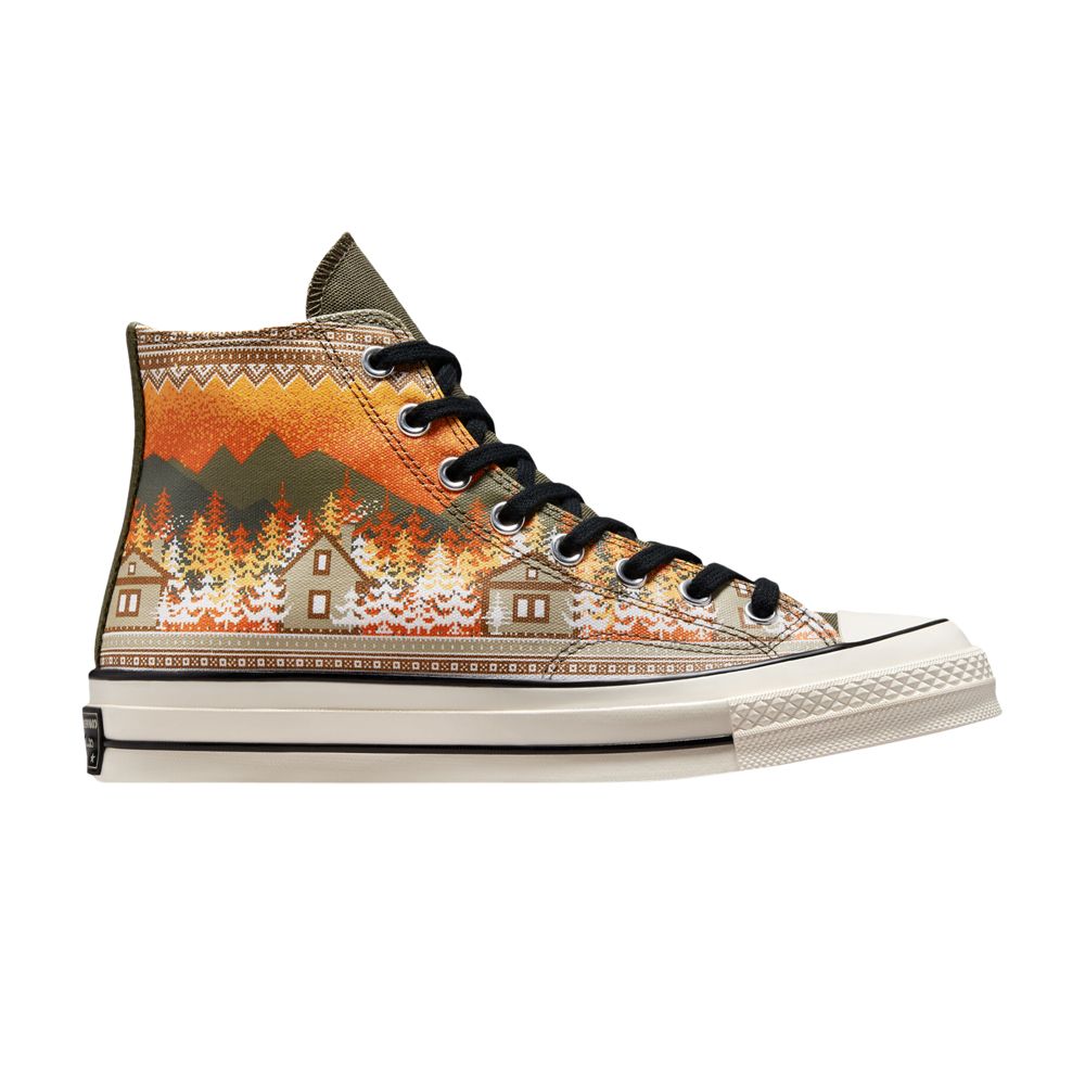 Converse Chuck 70 High 'Holiday Sweater - Orange' | Tan | Men's Size 8.5
