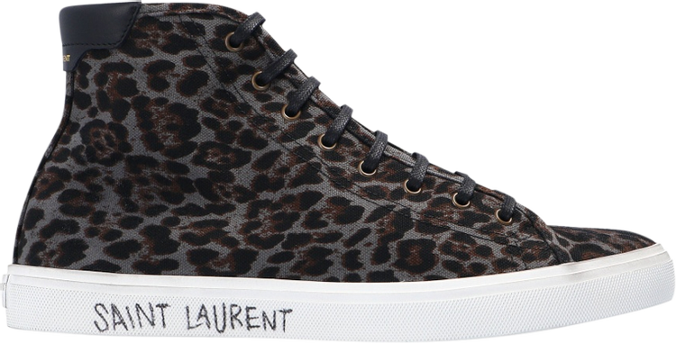 Saint Laurent Malibu Mid 'Grey Leopard'