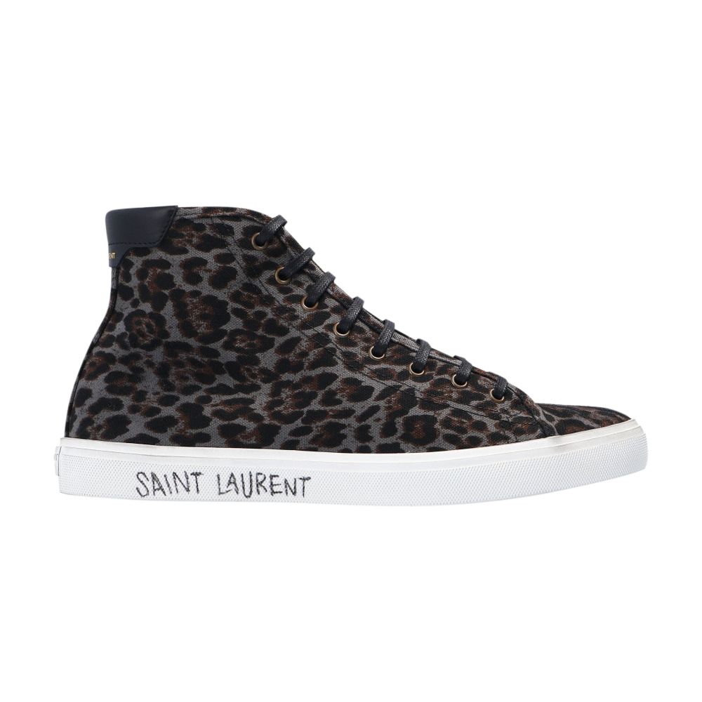 Pre-owned Saint Laurent Malibu Mid 'grey Leopard' | Men's Size 42 In Gray
