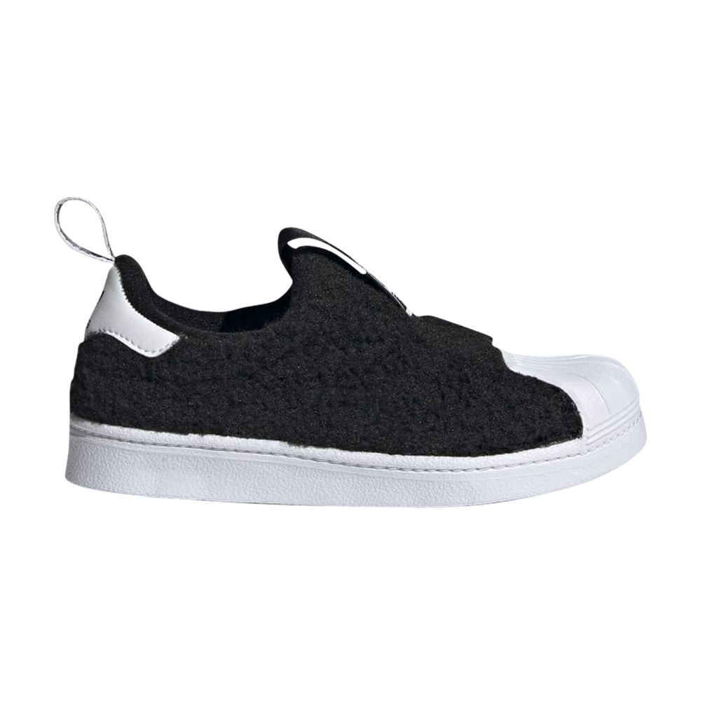 Pre-owned Adidas Originals Adidas Superstar 360 J 'black Teddy Bear Fur' | Kid's Size 2