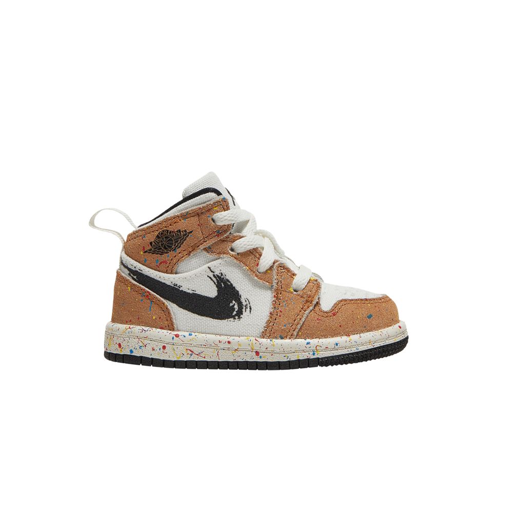 Air Jordan 1 Mid SE TD 'Brushstroke Paint Splatter' - DA8012-100