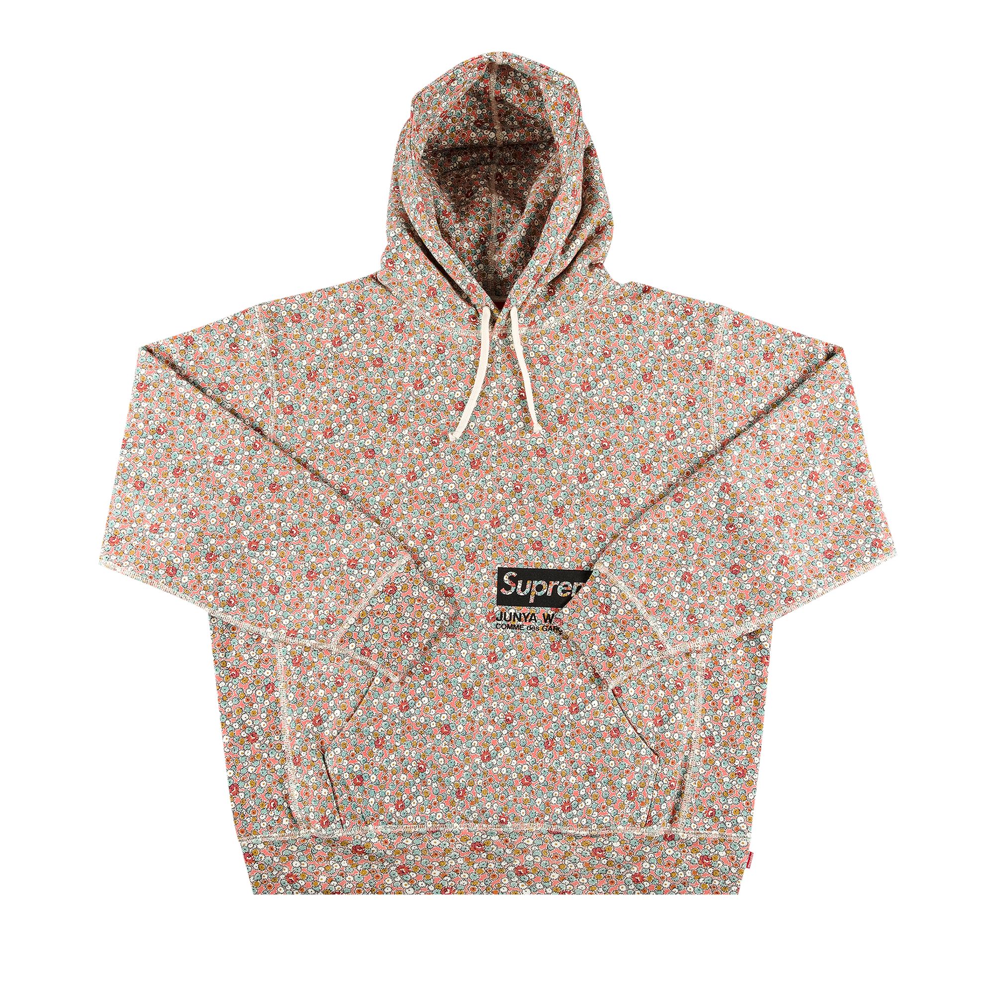 Supreme x Junya Watanabe x Comme des Garçons MAN Hooded Sweatshirt 'Pink Flowers' | Multi-Color | Men's Size M