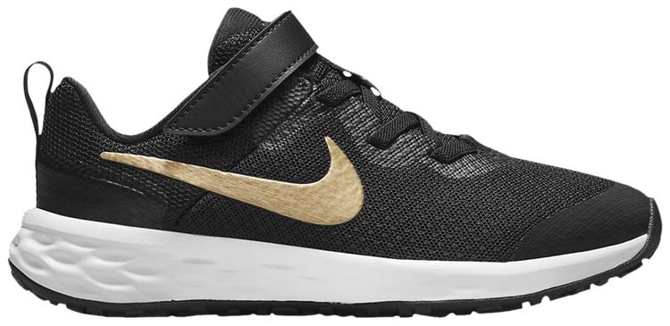 Nike Revolution 6 PS Black Metallic Gold