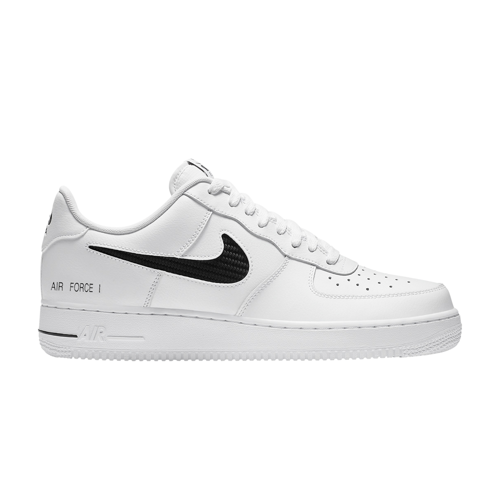 Pre-owned Nike Air Force 1 '07 Lv8 'cut Out Swoosh - White Black'