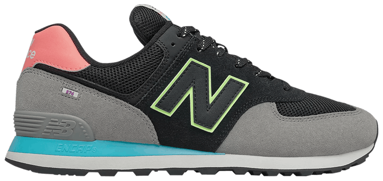 New Balance 574 4E Wide Black Paradise Pink