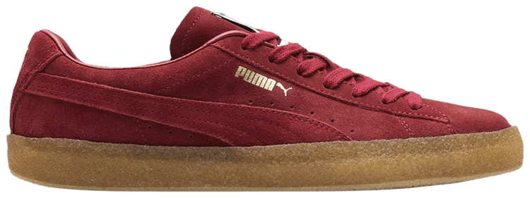 Puma suede red gum sole deals