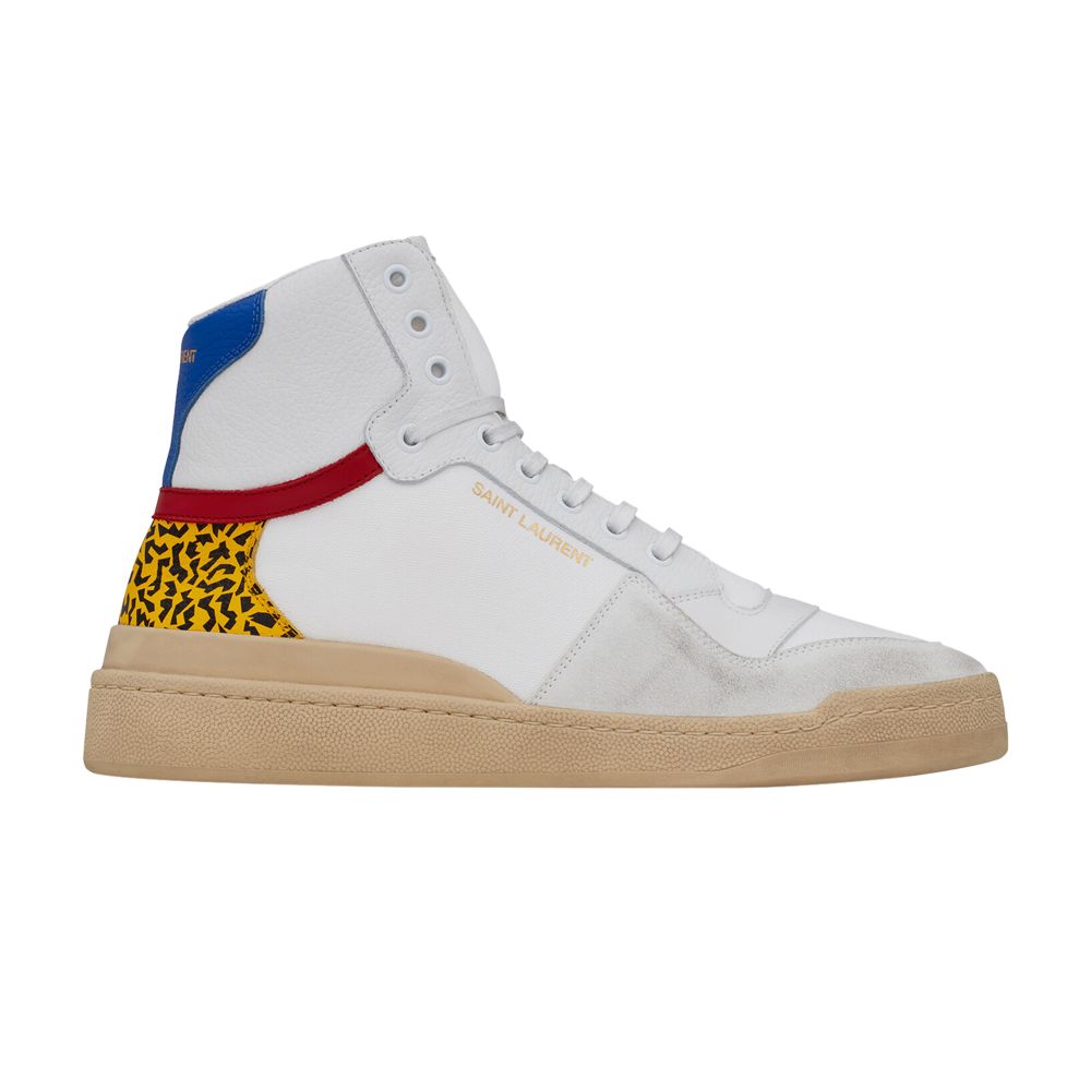 Pre-owned Saint Laurent Sl-24 Mid 'white Leopard' | Men's Size 40