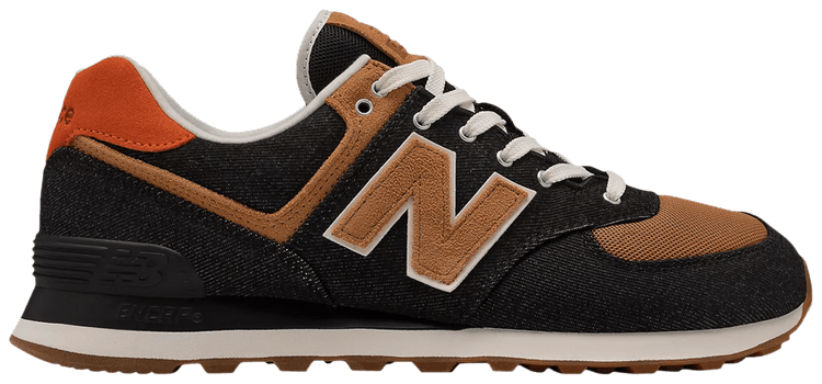 New Balance 574 4E Wide Denim Black Faded Workwear