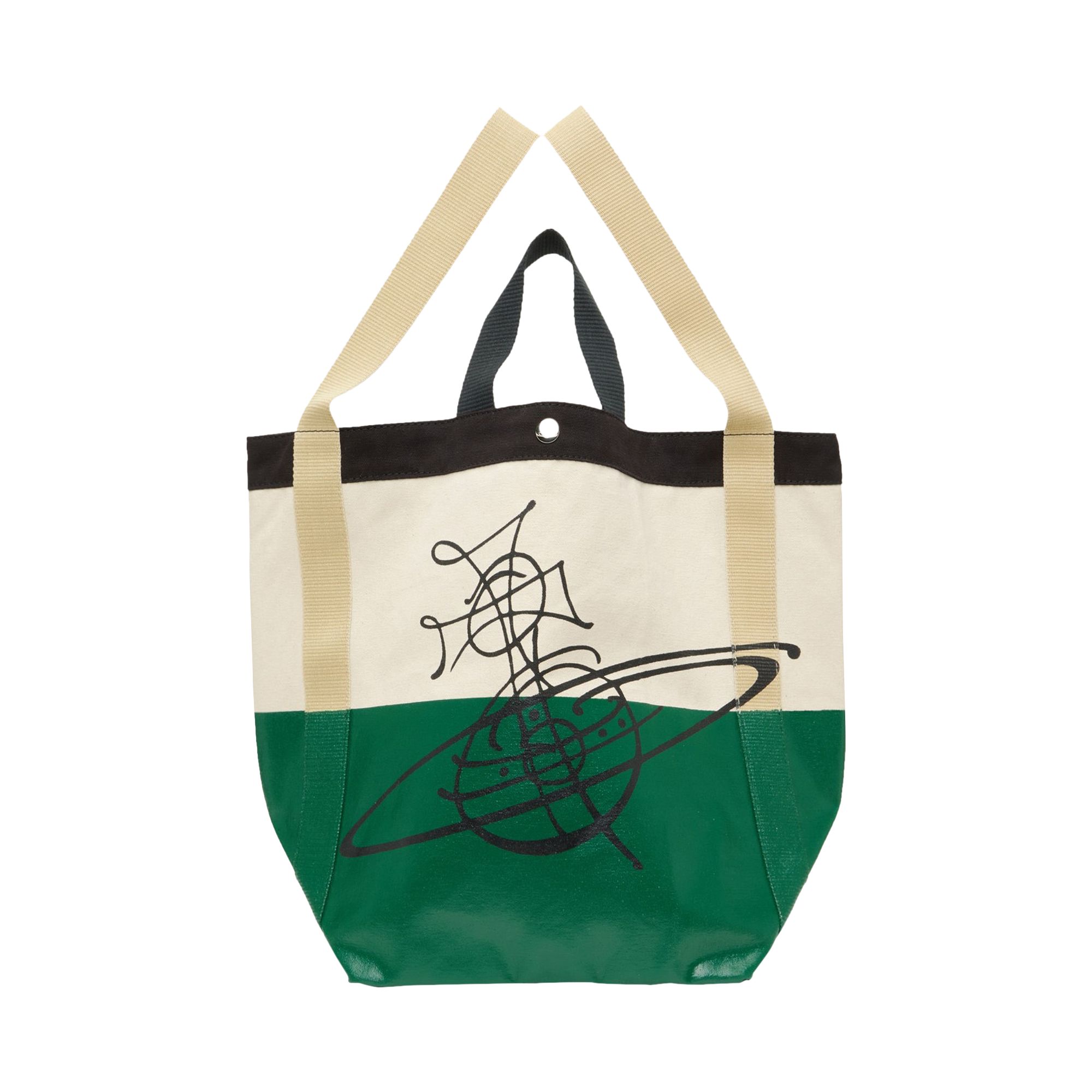 Pre-owned Vivienne Westwood Worker Runner Holdall Tote 'beige/green' | Tan | Women's Size Onesize