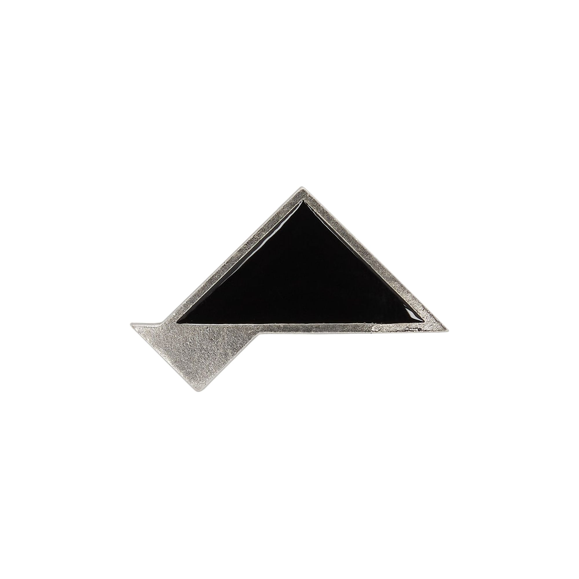 Pre-owned Saint Laurent Geometric Brooch 'oxidized Silver' | Men's Size Onesize