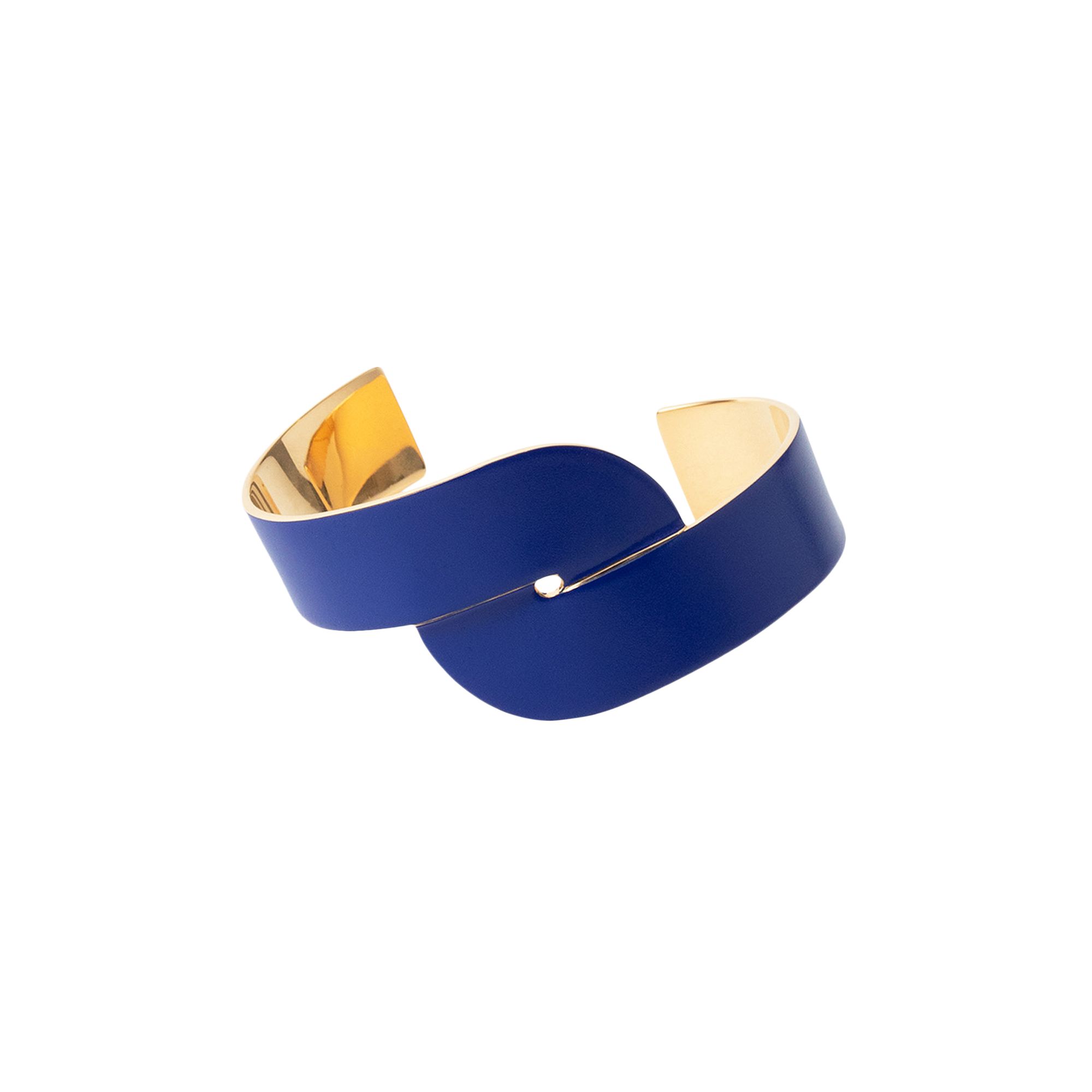 Pre-owned Uncommon Matters Rondo Cuff 'blue/gold' | Women's Size Onesize
