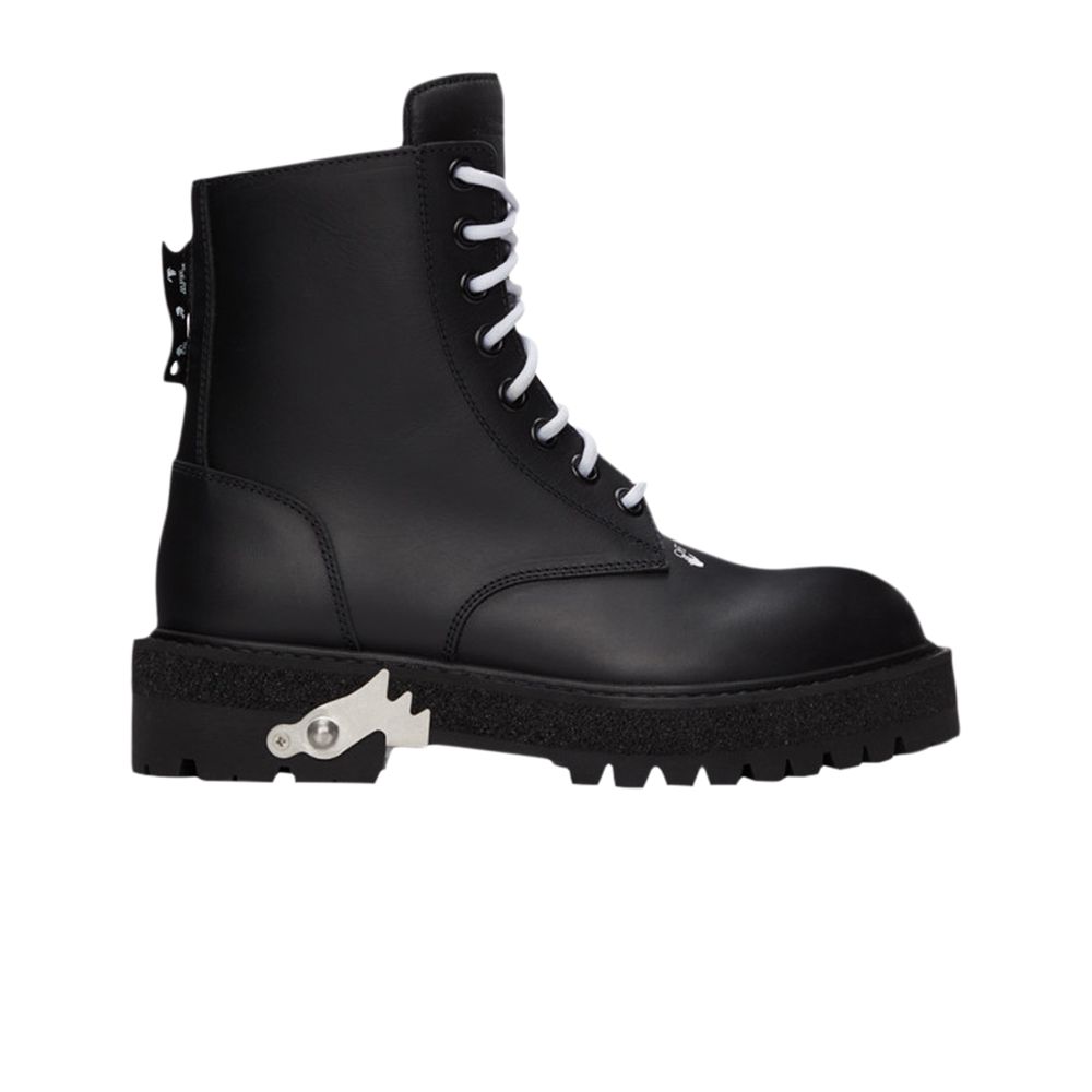 Off-White Sponge Combat Boot 'Black' | Men's Size 9 - OMID003R21LEA001-1000