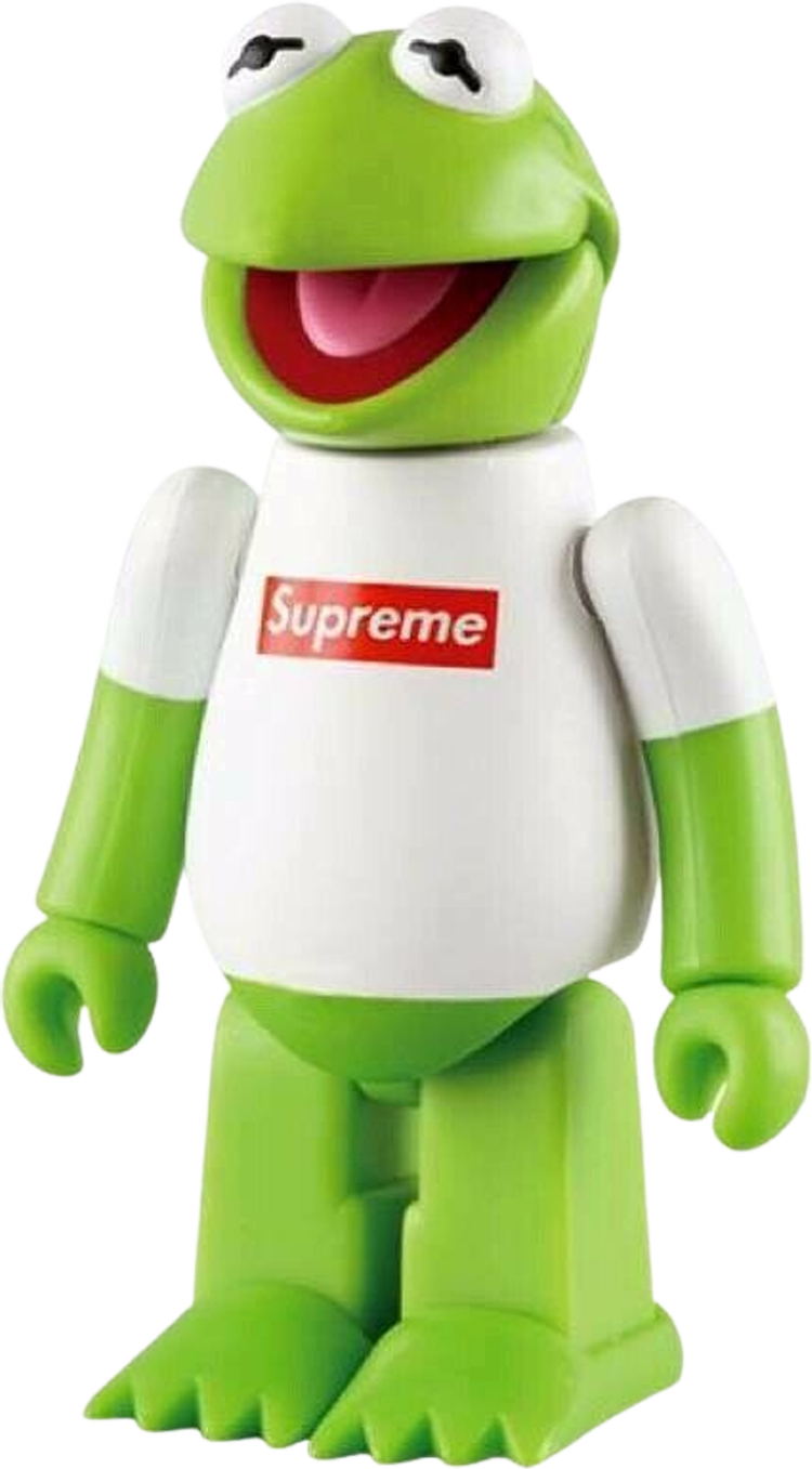 Supreme x Medicom Toy x The Muppets Kermit Box Logo Kubrick 'Green'