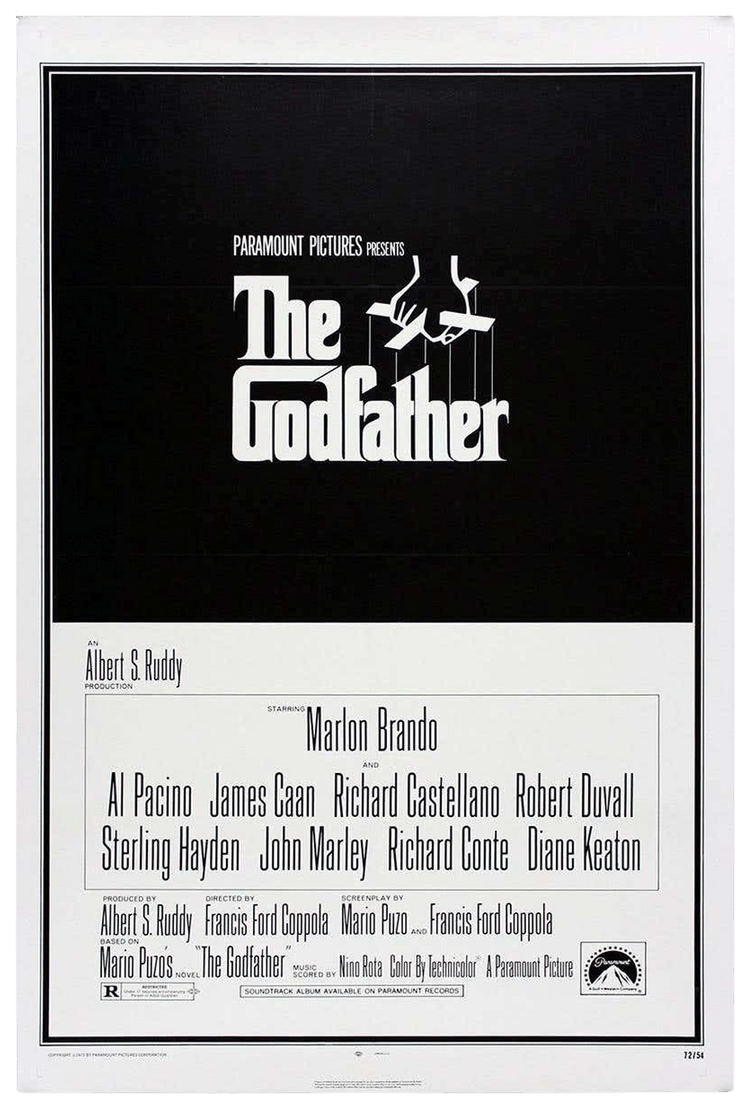Pre Owned The Godfather Poster Signed by Francis Ford Coppola