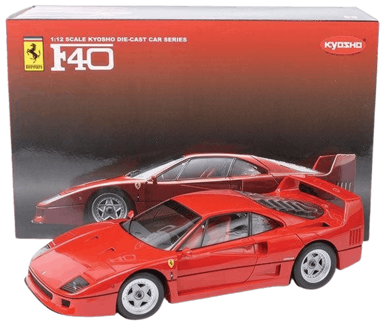 Pre Owned Kyosho Ferrari F40 112 Diecast Model Car Red