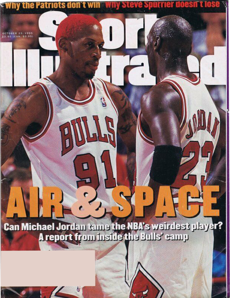 Sports Illustrated Vintage Rodman And Jordan (Air & Space), October 23, 1995 Issue