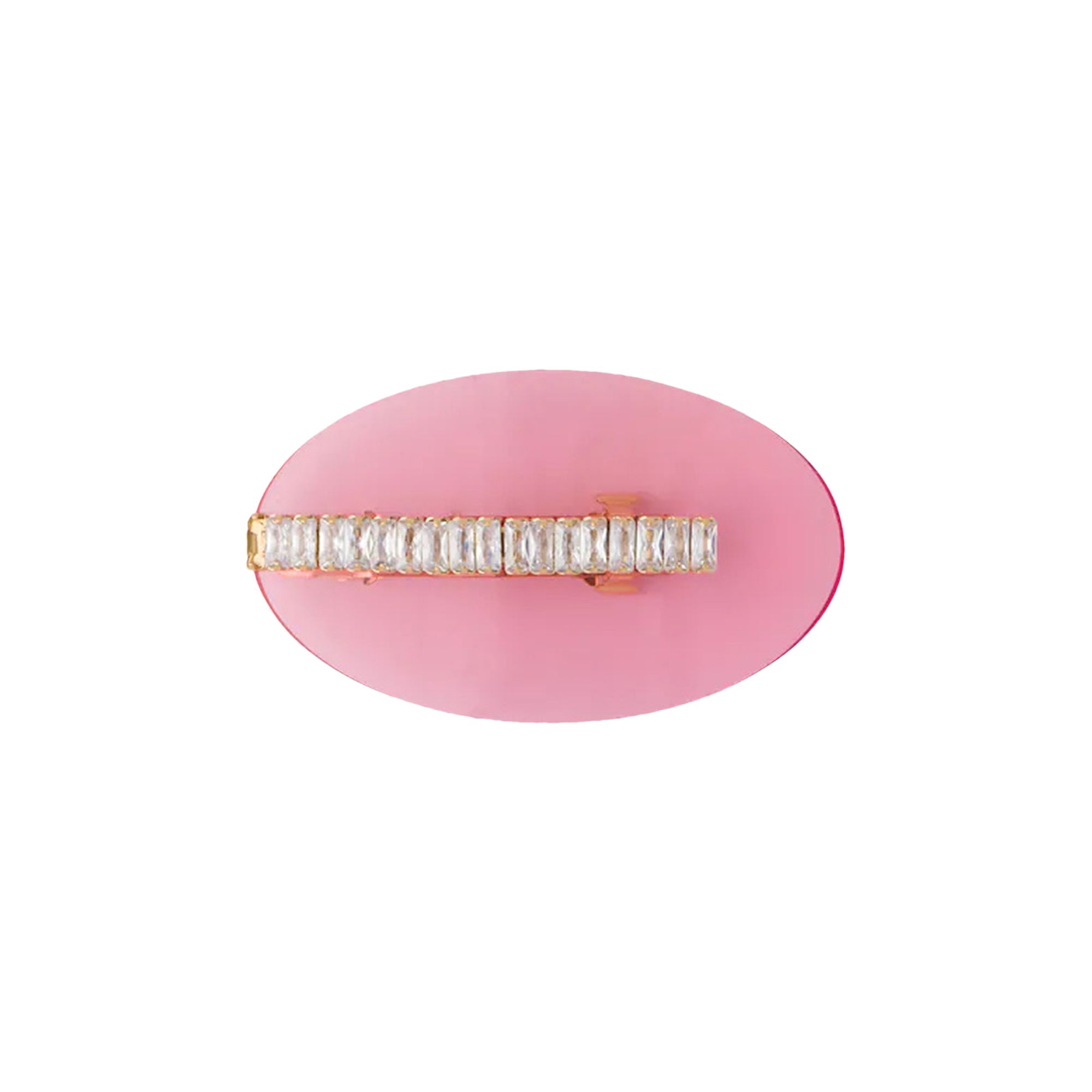 Pre-owned Miu Miu Plexiglass Hair Clip 'fuchsia/gold' | Pink | Women's Size Onesize