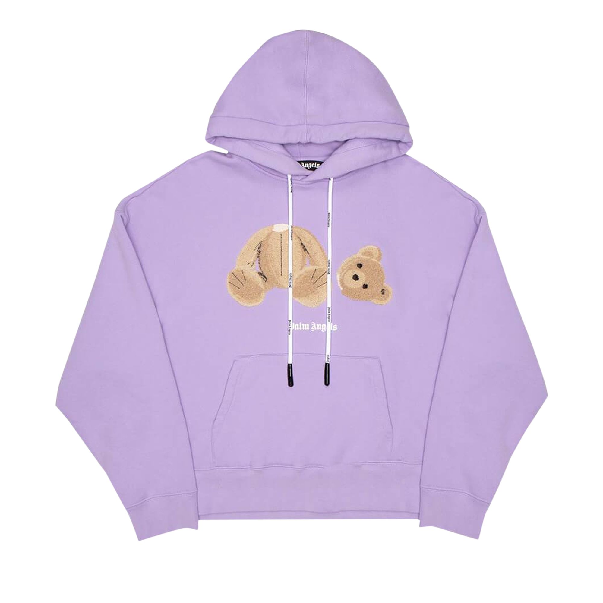 Palm Angels Bear Hoodie 'Lilac/Brown' | Purple | Men's Size 2XL