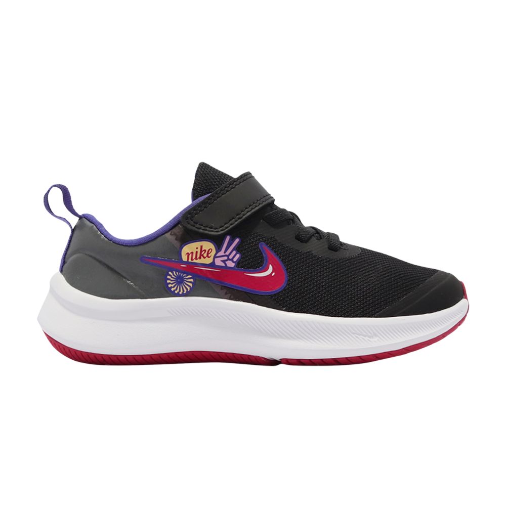 Pre-owned Nike Star Runner 3 Se Ps 'black Pink Rise' | Kid's Size 13
