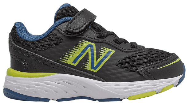 New Balance 680v6 Bungee Toddler Black Oxygen Blue Yellow