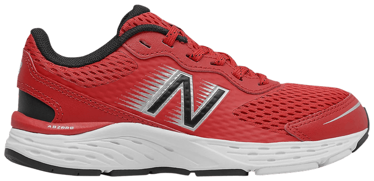 New Balance 680v6 Big Kid Wide Team Red Black