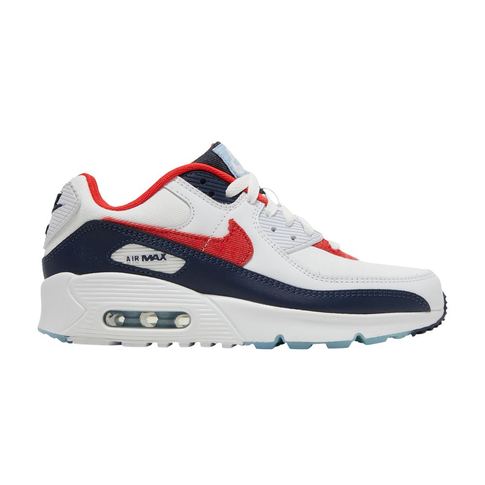 Pre-owned Nike Air Max 90 Gs 'usa Denim' | White | Kid's Size 4.5