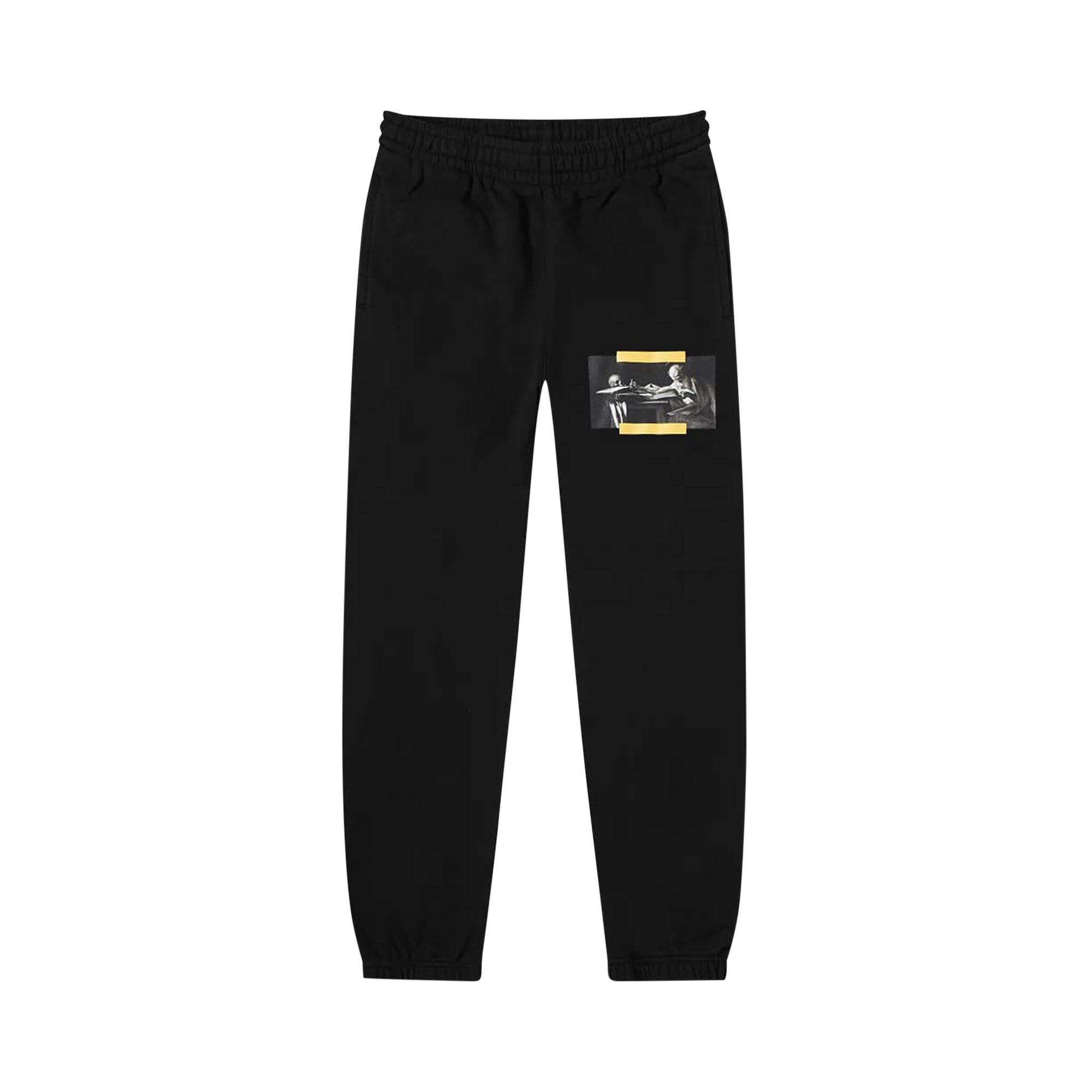 Off-White Carav Painting Slim Sweatpant 'Black/Multicolor' | Men's Size S