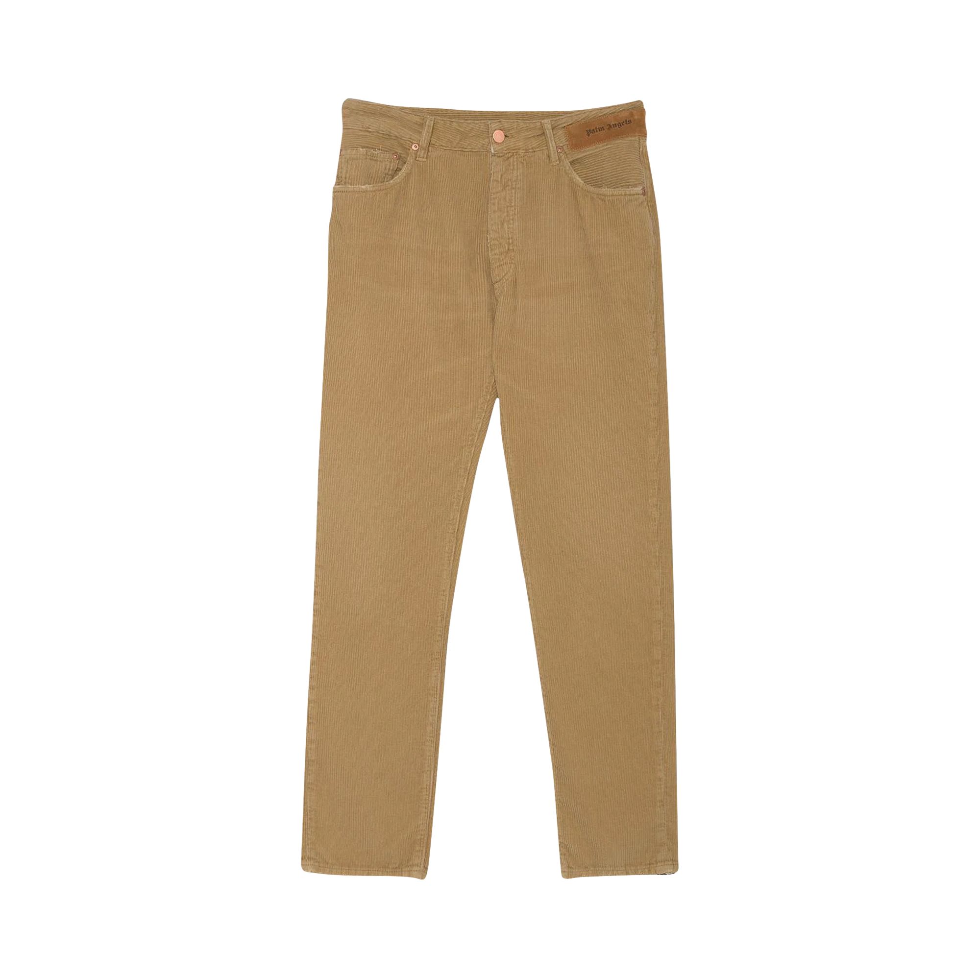 Pre-owned Palm Angels Corduroy Logo Regular 5 Pocket Pant 'beige' | Cream | Men's Size 31