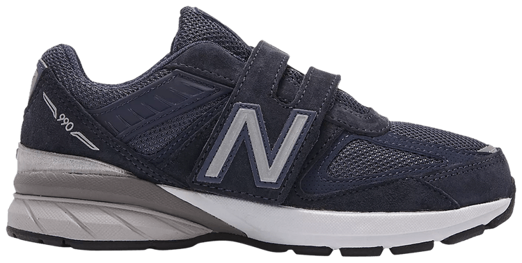 New Balance 990v5 Hook and Loop Little Kid Wide Navy