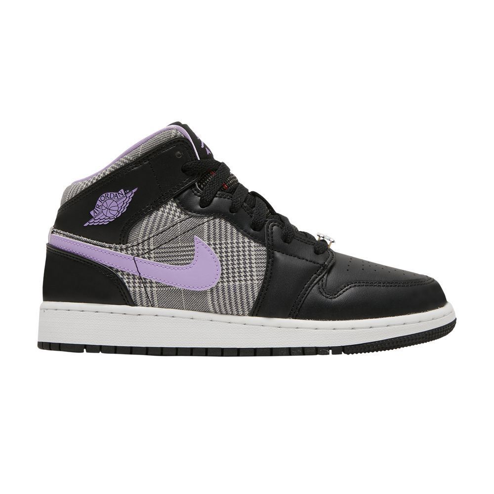 Air Jordan 1 Mid SE GS 'Houndstooth' | Black | Kid's Size 6.5