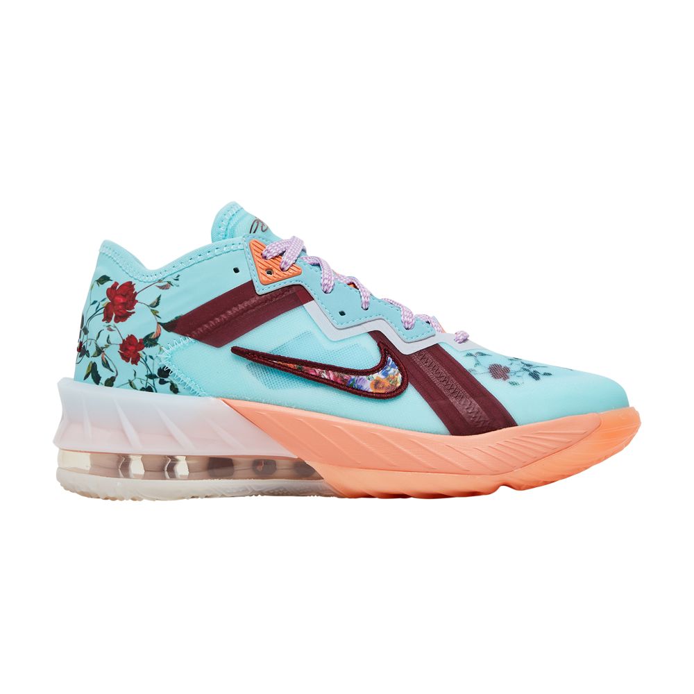 Pre-owned Nike Mimi Plange X Lebron 18 Low Gs 'daughters' | Blue | Kid's Size 3.5