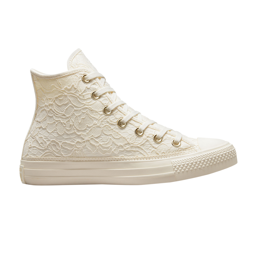 Pre-owned Converse Wmns Chuck Taylor All Star High 'lace - Egret' In Cream