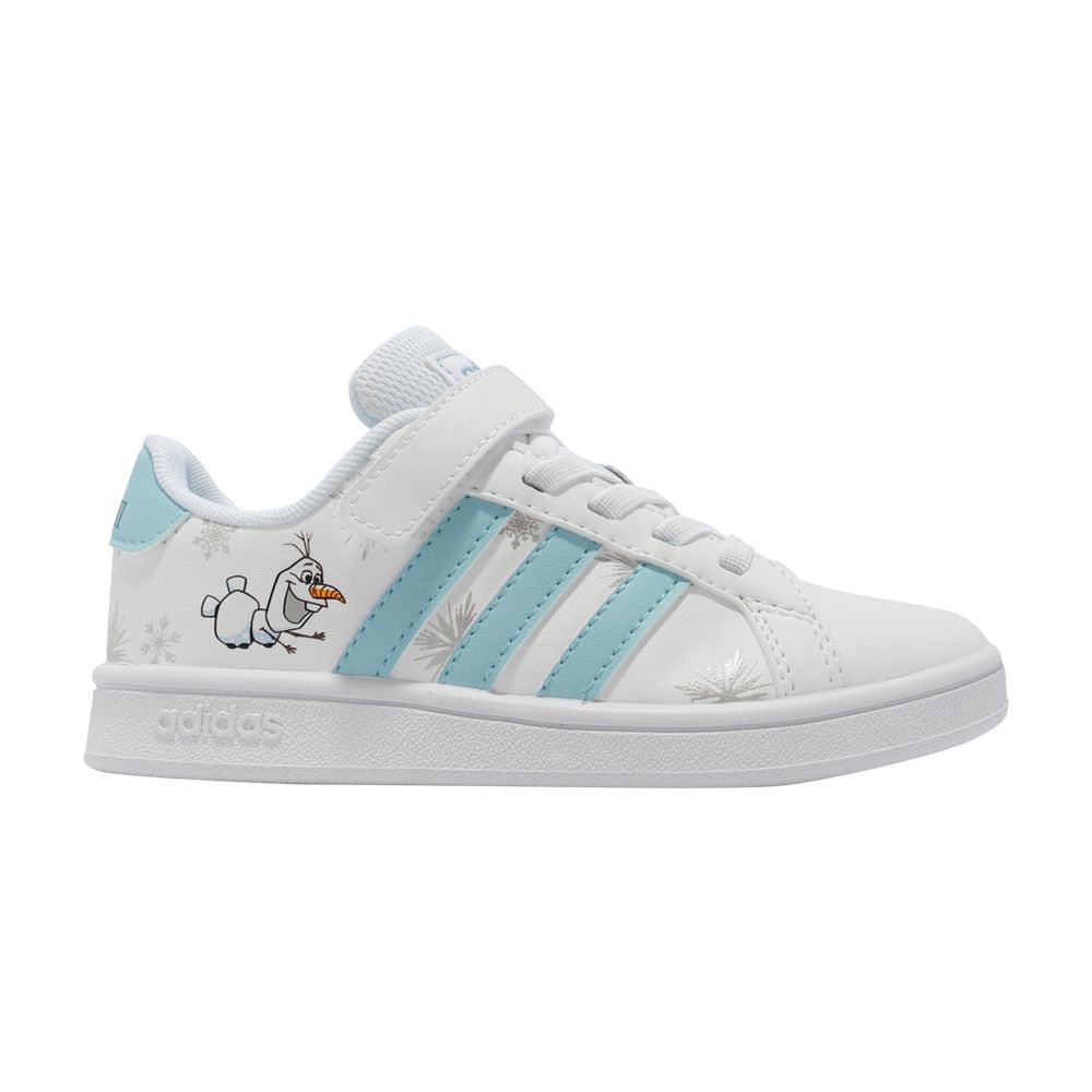Pre-owned Adidas Originals Adidas Disney X Grand Court J 'olaf' | White | Kid's Size 13.5