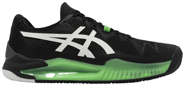Asics Gel Resolution 8 Black Green Gecko