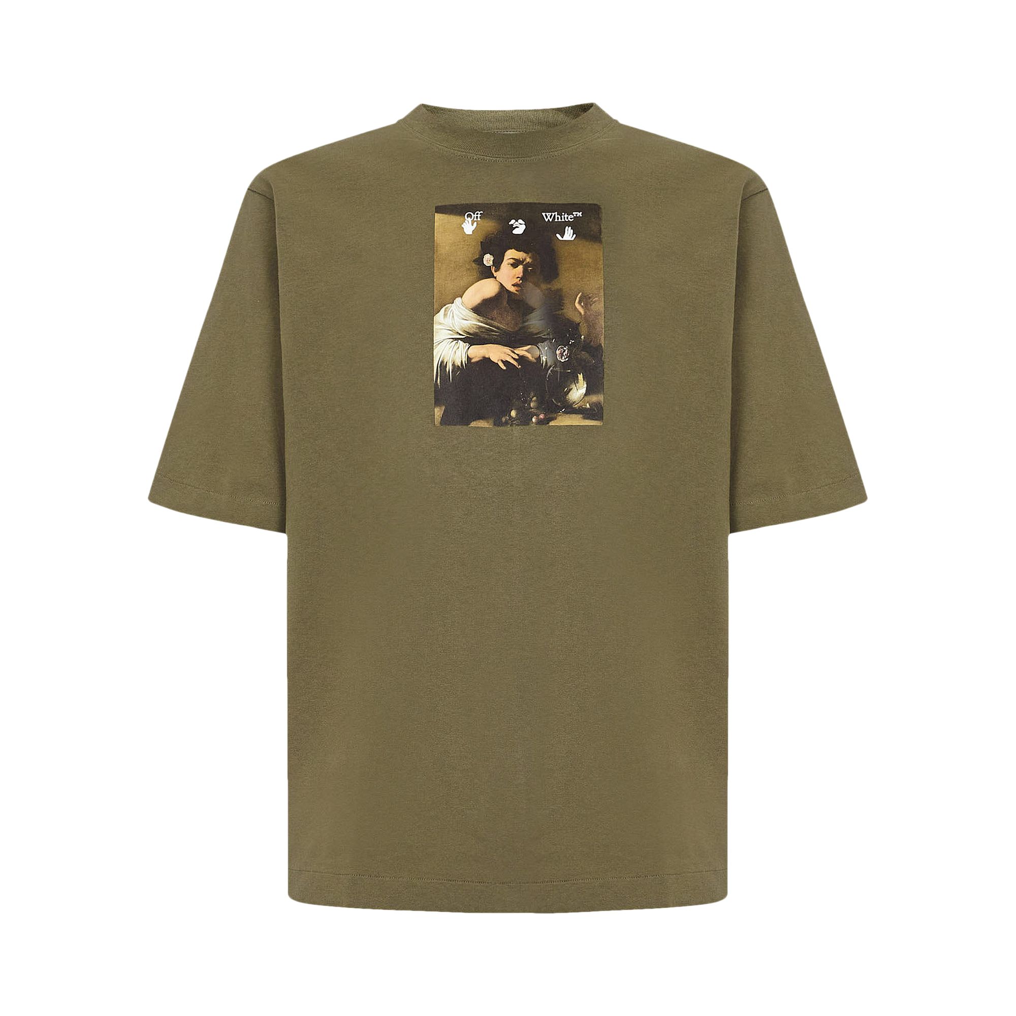 Pre-owned Off-white Caravaggio Boy Short-sleeve Skate Tee 'green/multicolor'
