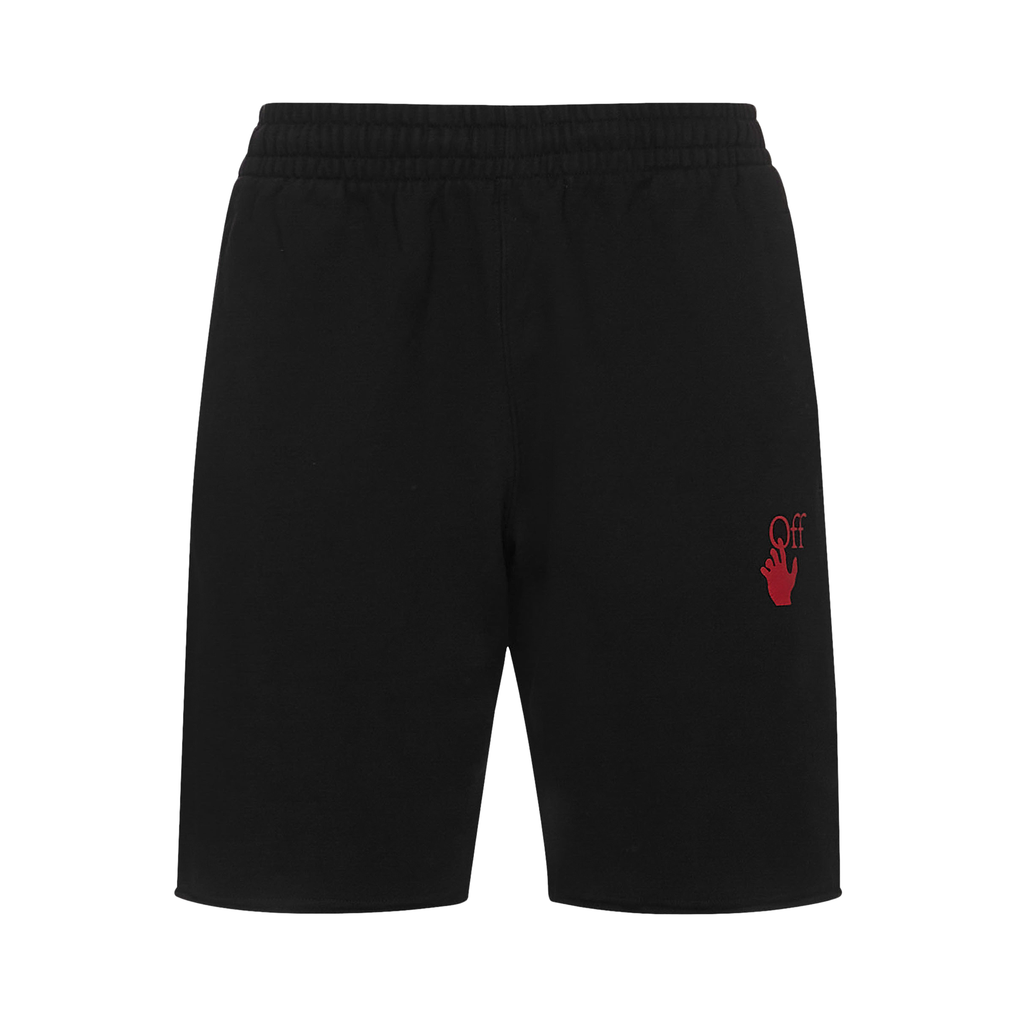 Pre-owned Off-white Starred Arrow Sweatshorts 'black/red'