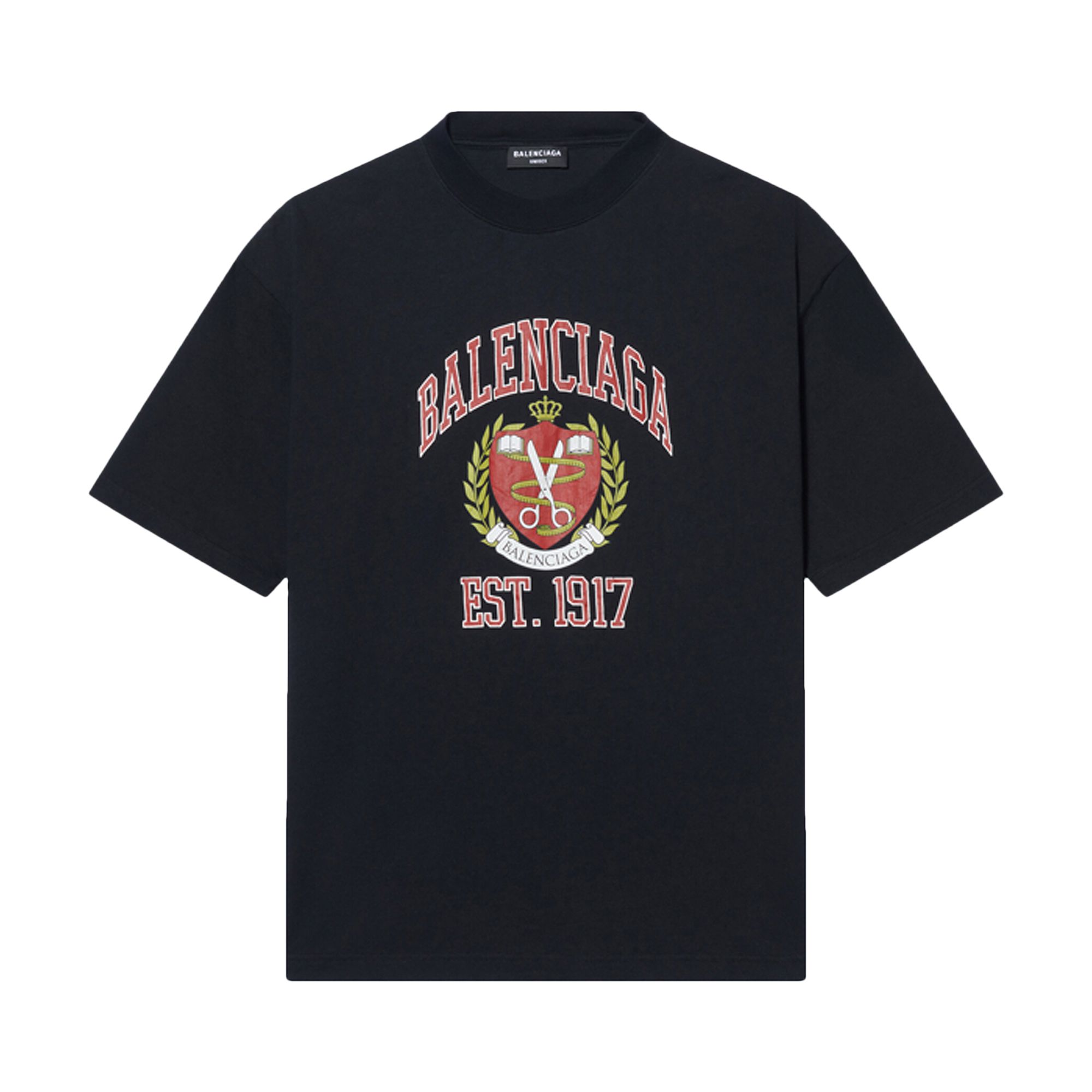 Balenciaga Oversized T-Shirt 'Marine Blue/Red' | Men's Size 42