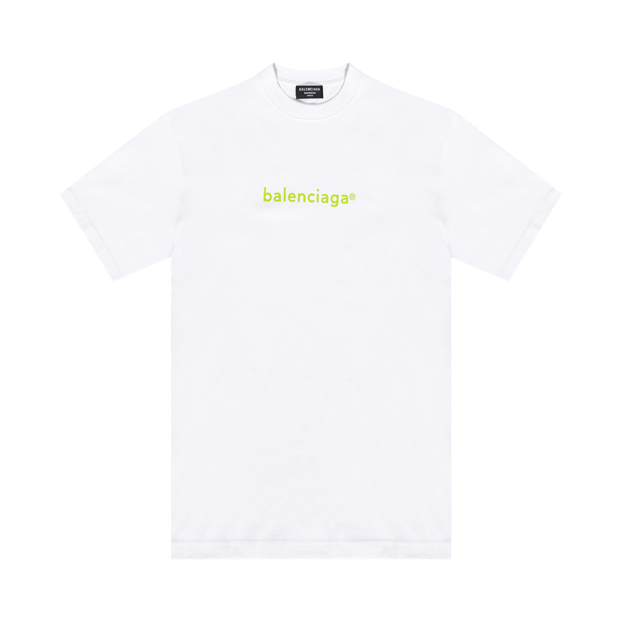 Balenciaga T-Shirt 'White/Lime' | Men's Size XL