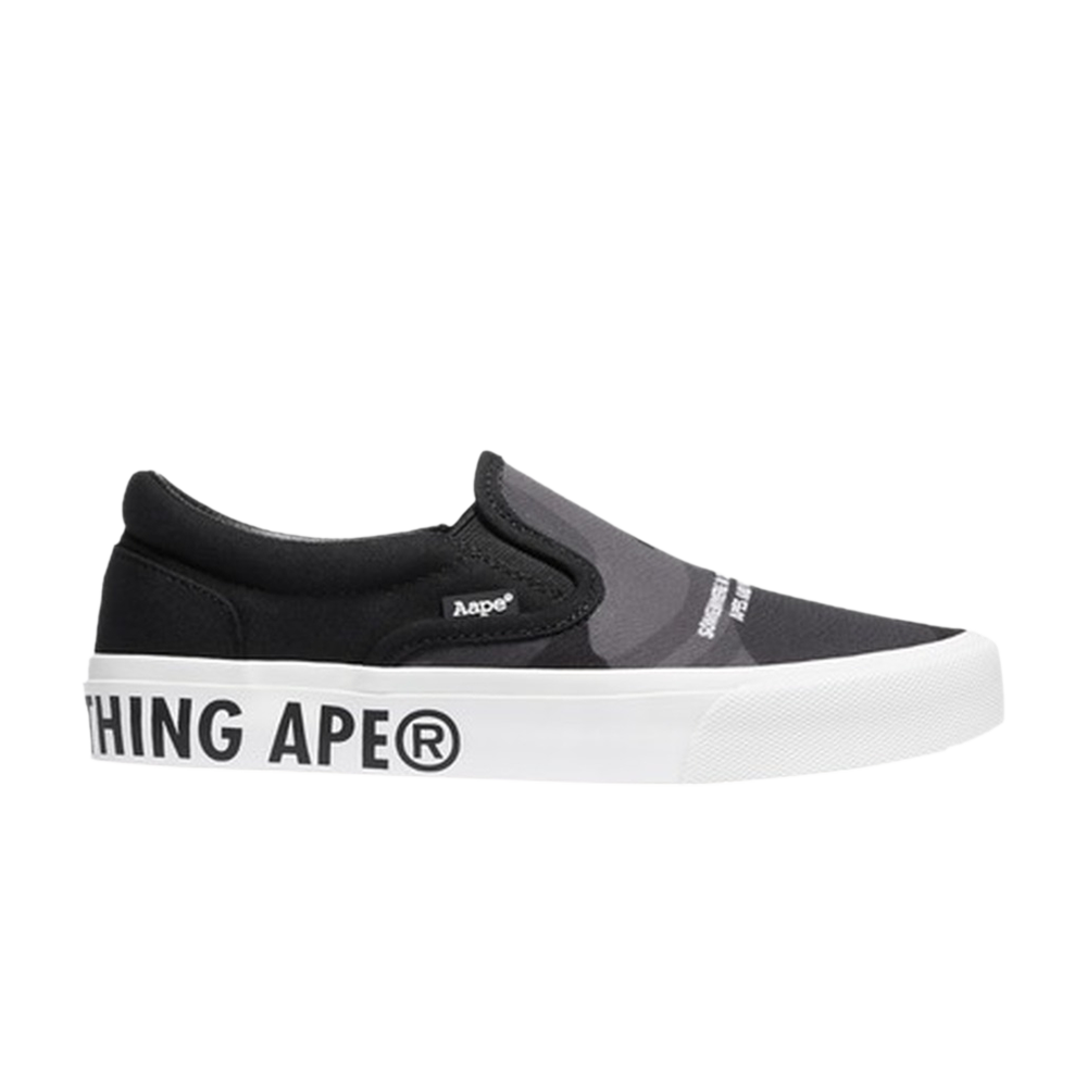 Pre-owned Bape Aape Slip-on 'black Camo'