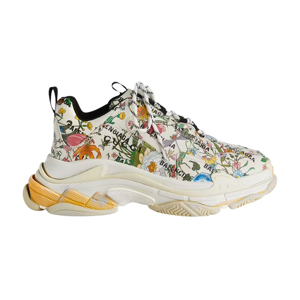 Gucci x Balenciaga Triple S Sneaker 'The Hacker Project - Floral' | White | Men's Size 39