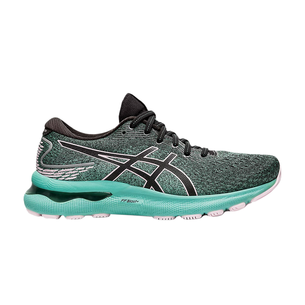 Pre-owned Asics Wmns Gel Nimbus 24 'black Barely Rose' In Green
