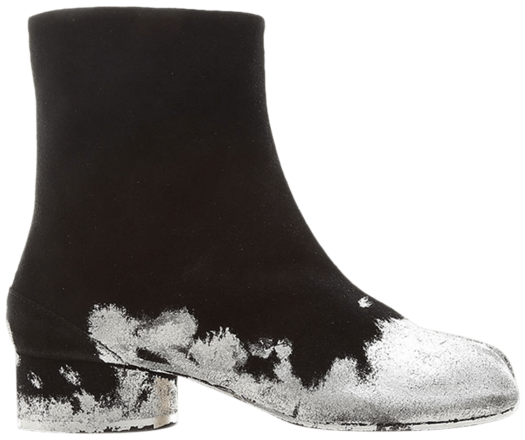 Buy Maison Margiela Wmns Tabi Boot 'Painted - Black Silver Buy Maison Margiela Wmns Tabi Boot 'Painted - Black Silver