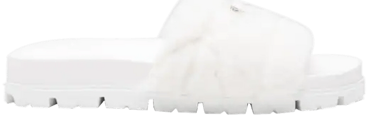 Prada Wmns Shearling Slide White