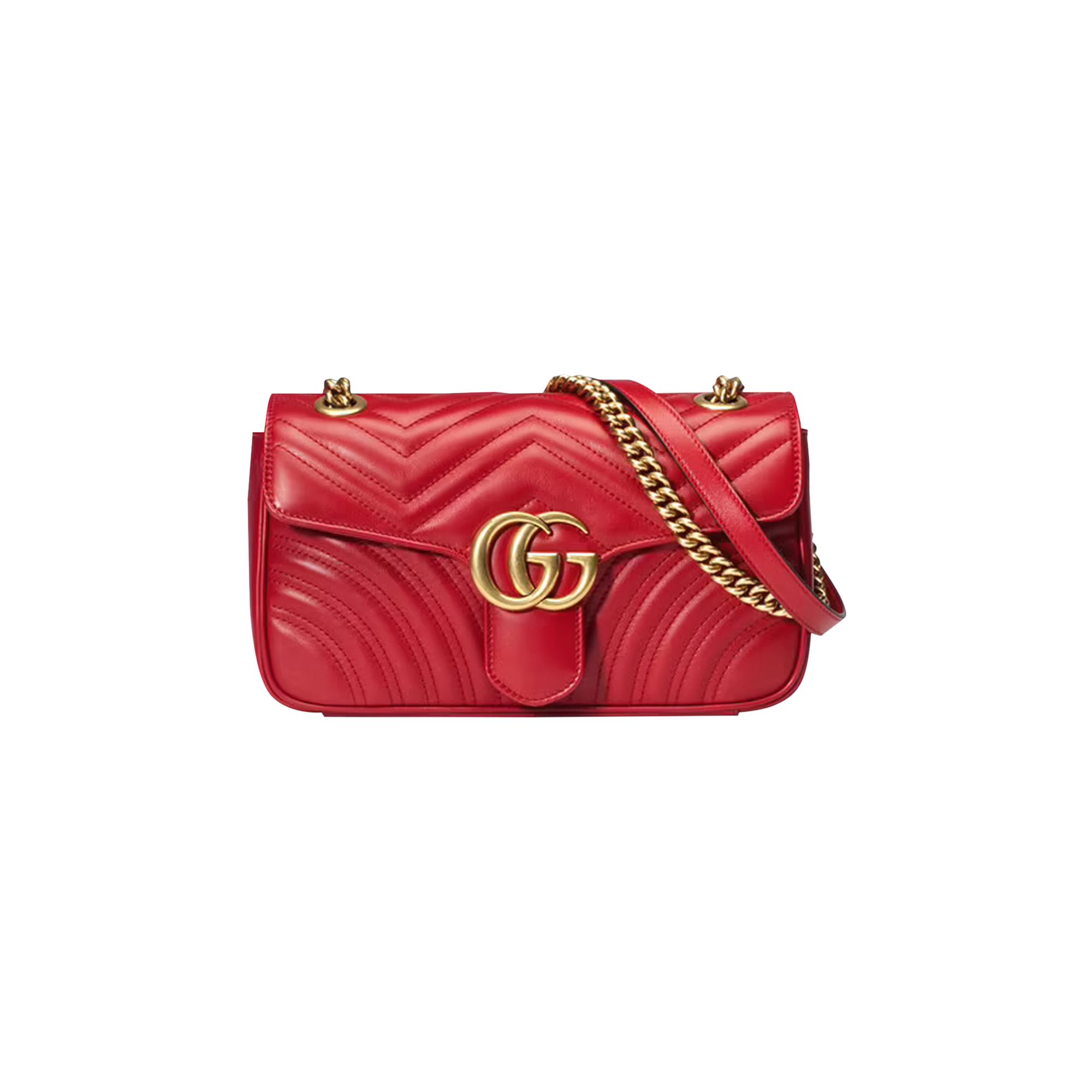 Gucci GG Marmont Small Matelassé Shoulder Bag 'Red' | Women's Size Onesize