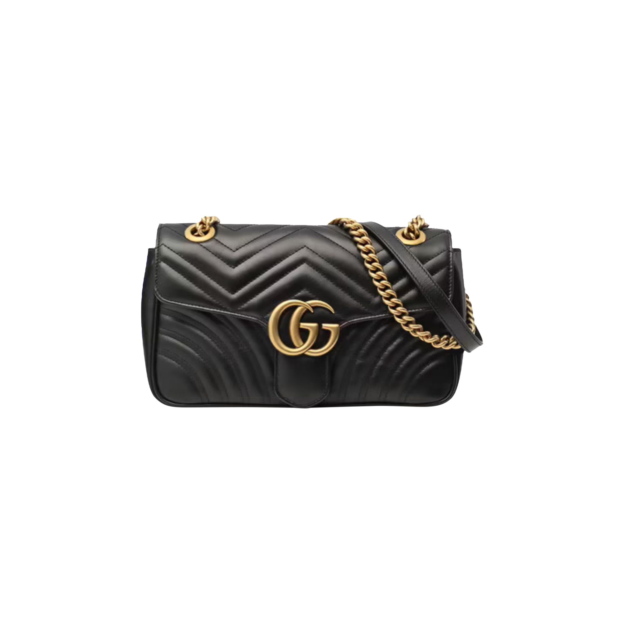 Pre-owned Gucci Gg Marmont Small Matelassé Shoulder Bag 'black'