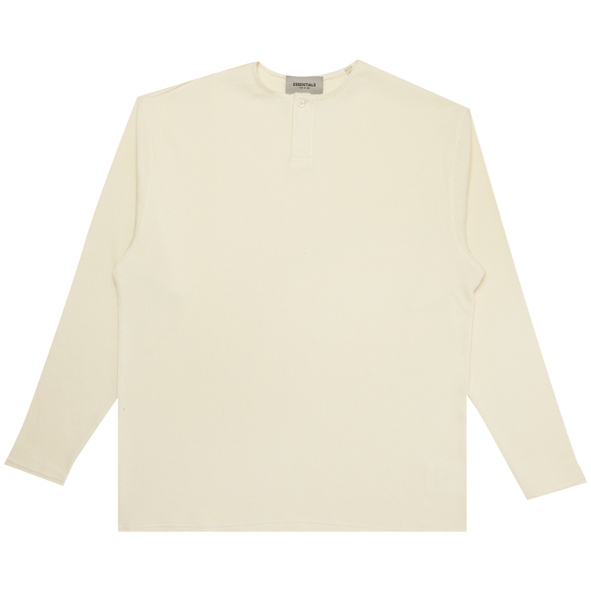 Fear of God Essentials Thermal Henley Long-Sleeve 'Buttercream' | Men's Size M