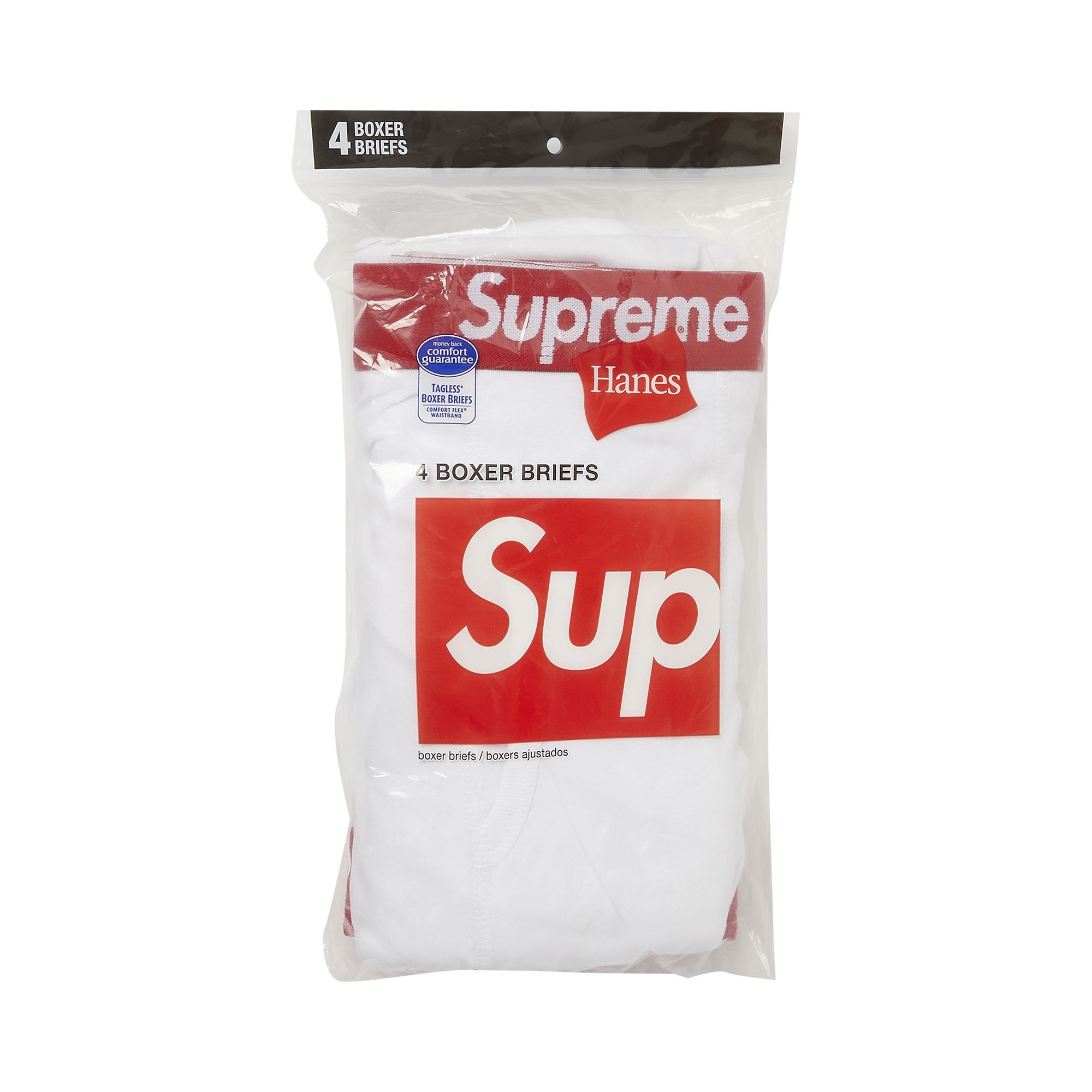 Supreme x Hanes Boxer Briefs (4 Pack) 'White' | Men's Size S