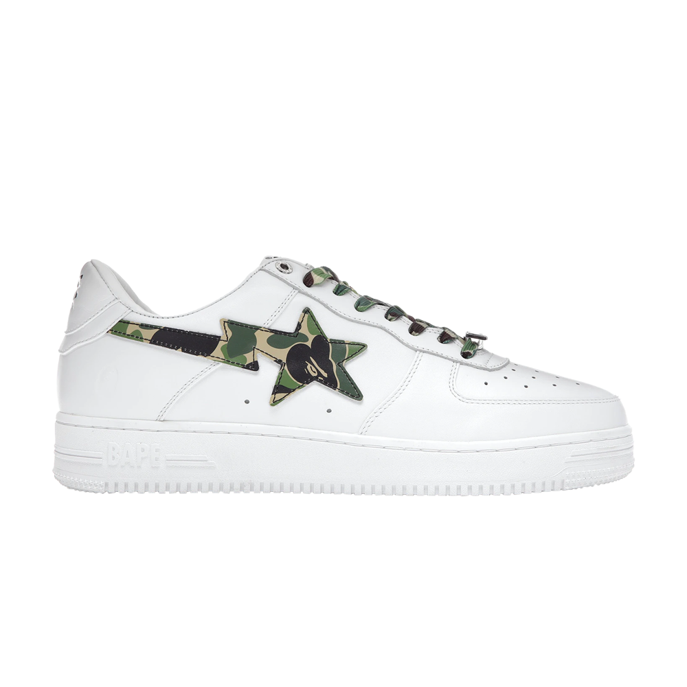 Pre-owned Bape Sta Low 'abc Camo - Green' In White