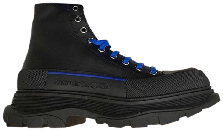 Alexander McQueen Tread Slick Boot Black Ultramarine