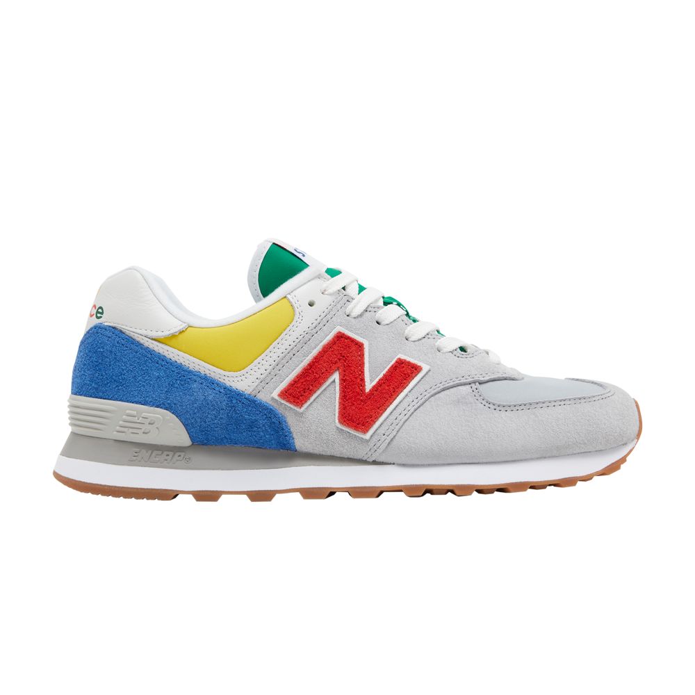 New Balance STAUD x 574 'Rain Cloud Team Red' | White | Men's Size 10